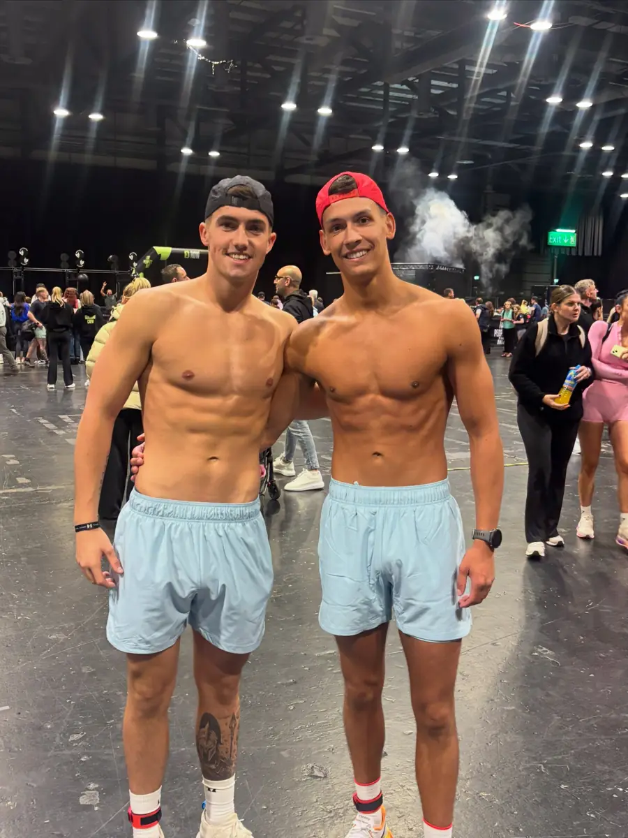 Two CMAX members after the HYBRID Games